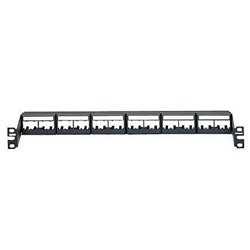 CPPL24WRBLY, Panduit Mini-Com Patch Panel,24Port,Recessed, Black (MOQ: 1; Increment of 1)