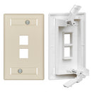 42090-2IS Faceplate, Leviton QuickPort QuickPlate, 2 Port, Ivory