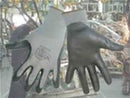 500G Gloves: Batoray Tsunami Lite, Gray Nylon with Black Nitrile Palm - Large