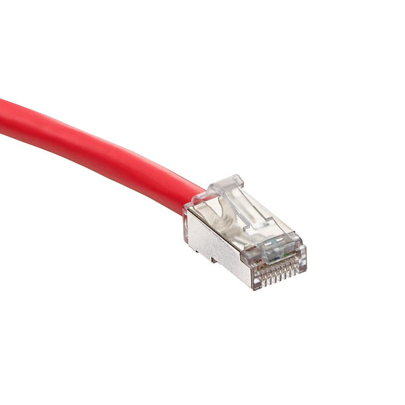 6AS10-03R Patch Cable, Leviton Atlas-X1, CAT6A Shielded, 3 Ft, Red
