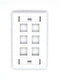Belden AX102251 KeyConnect Faceplate, White, 6 Port