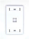 Belden AX102660 KeyConnect Faceplate, White, 1 Port