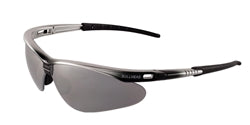 BH6117 Safety Glasses: Bullhead Stingray, Black to Silver Frame with Silver Lens