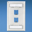 CFPL2SY, Panduit Faceplate: Panduit, 2 Port, Single Gang with Labels - Stainless Steel (MOQ: 1; Increment of 1)