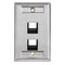 Belden AX104231 KeyConnect Faceplate, Stainless Steel, 2 Port