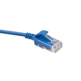 6H460-05L Mini Patch Cable, Leviton High-Flex HD6, CAT6, 5 Ft., Blue
