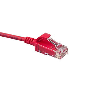 6H460-03R Mini Patch Cable, Leviton High-Flex HD6, CAT6, 3 Ft., Red
