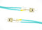 OM4 50/125 Multimode LC UPC to LC UPC Duplex PVC Fiber Optic Patch Cable