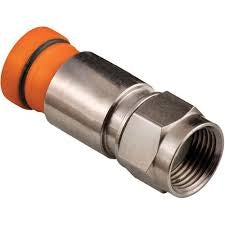 SNS1P59 Connector: Belden Snap-N-Seal, F-Type Compression, RG59 PVC / Quad Plenum - Orange