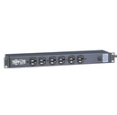 RS-1215 TrippLite 1U Rack-Mount Power Strip, 120V, 15A, 5-15P, 12 Outlets (6 Front-Facing, 6-Rear-Facing), 15-ft. Cord Horizontal