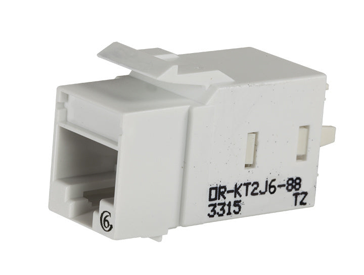 KT2J625-88 Ortronics Keystone CAT 6, RJ45 Jack White, 25 Pack