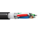 18/6 Stranded Shielded Non-Plenum, Indoor/Outdoor, 1000 Ft, Black, Speaker Cable/Control Cable, 6 Conductor, 18 AWG, 186STR-SPV-R-IO-BL