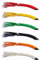 6 Cable CAT6 UTP Stranded Conductor RJ45 to RJ45 | Plug to Plug Premium Custom Ethernet Cable Bundle - Made in the USA TAA Compliant