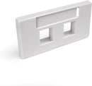 Leviton 49910-SW2 QuickPort Furniture Faceplate, White, 2 Port