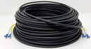 6 Fiber Outdoor Armored Direct Burial OSP Direct Burial Rated Singlemode OS2 9/125 Pre-Terminated Fiber Optic Cable, Black Jacket, with a Pulling Eye