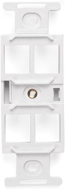 Leviton 41087-QWP QuickPort 106 Frame, White, 4 Port