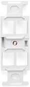 Leviton 41087-QWP QuickPort 106 Frame, White, 4 Port