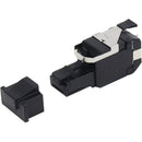 Belden RVAFPUBK-S1 CAT6A RJ45 REVConnect/KeyConnect 8 Position / 8 Conductor Modular Plug 24 Pack Black