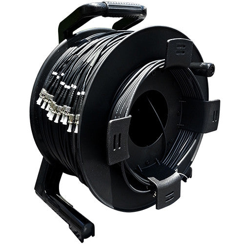 6 Fiber 9/125 Single Mode OS2 Distribution Field Broadcast Tactical Custom Deployable Fiber Optic Assembly (Spool is not included)