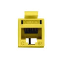 Belden RV6MJKUYL-B24 CAT6 RJ45 REVConnect/KeyConnect Jack Module, Yellow, 24 Pack