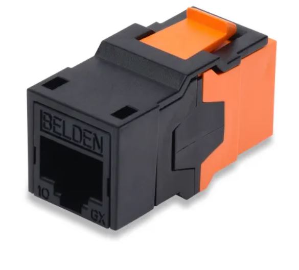 Belden AX104024 CAT6A RJ45 KeyConnect Jack Coupler Module, Black