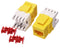 Belden AX104191-B24 CAT6 RJ45 KeyConnect Jack Module, Yellow, 24 Pack
