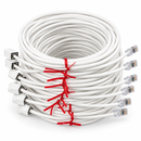 CAT6 UTP RJ45 Jack-to-Plug Zone Cord | TAA Compliant Custom Ethernet Cable - Made in USA White
