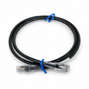 CAT6A Ethernet RJ45 Patch Cable with Boots, 6 Inch. - Black RJ86A-6INCH-BL-B