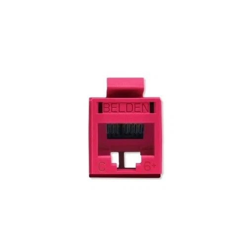 Belden RV6MJKURD-S1 CAT6 RJ45 REVConnect/KeyConnect Jack Module, Red