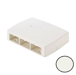 CBXQ6IW-A, Panduit Mini-Com SurfaceMountBox, 6 Port, Quick Release,ADH,International (Off) White (MOQ: 1; Increment of 1)