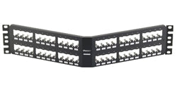 CPA48BLY, Panduit Mini-Com Patch Panel, 48 Port, Angled, All Metal Shielded, Black (MOQ: 1; Increment of 1)