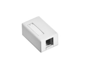 41089-1WP Surface-Mount QuickPort Box, Plenum Rated, 1-Port, White