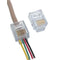 100026B EZ-RJ12 Modular Plug: 6 Position / 6 Conductor for Round, Solid or Stranded Cable - Pass-Through
