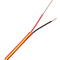 142SLD-UFPLP-RIB-RDYL 14/2 Fire Alarm Cable, 2 Conductor, 14 AWG, Unshielded, Plenum Jacket, Yellow Stripe, 1000 Feet