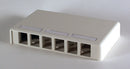 404TJ6 Ortronics ORTRONICS TracJack Plastic Surface Mount Box, 6-Port, Fog White  (MOQ: 20)