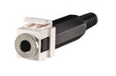 OR-KS14ST Ortronics ORTRONICS Keystone, 1/4" Stereo Jack, Solder, Fog White, Pack of 10 (MOQ: 10)