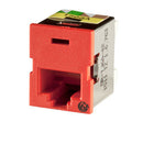 TJ6A-42 Ortronics Modular Jack: Ortronics TracJack, CAT6A, T568A/B, Red  (MOQ: 20)