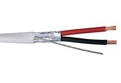 182STR-SPL-B-WH 18/2 Speaker Cable/Control Cable, 2 Conductor, 18 AWG, Shielded, Plenum, 1000 Feet
