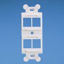 NK4106MFWH, Panduit NK,4Pt,106Duplex,ModFrame, White (MOQ: 1; Increment of 1)