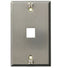 4108W-0SP LEVITON QuickPort Telephone Wallplate, Stainless Steel
