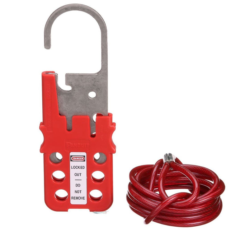 PSL-MLD, Panduit MULTI-LOCKOUT HASP W/6FT CABLE,RD  ( MOQ1 ; Increment1 )
