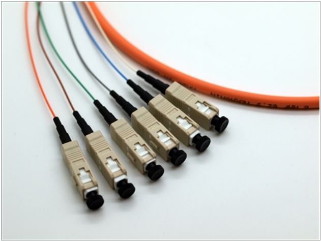 Pre-Terminated Fiber Optic Cable 6 Strand SC / SC, 62.5/125 Multi-Mode OM1