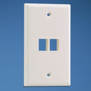 NK2FNEI, Panduit NK,2Pt,SG,FlushMnt.Faceplate, Electric Ivory,  Each (MOQ: 1; Increment of 1)