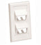 CFPSL4IWY, Panduit Faceplate,SVF,4Pt,Classic,Sloped, International White,  Each (MOQ: 10; Increment of 1)