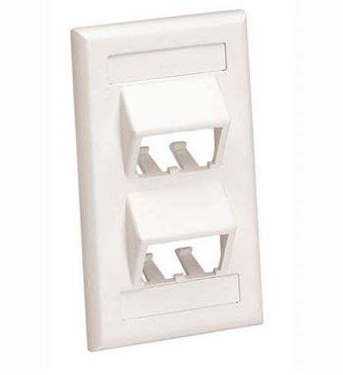 CFPSL4IWY, Panduit Faceplate,SVF,4Pt,Classic,Sloped, International White,  Each (MOQ: 10; Increment of 1)