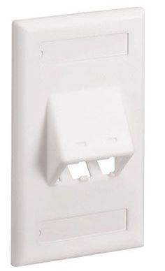 CFPSL2WHY, Panduit Faceplate,2Pt,Classic,Sloped, White  ( MOQ10 ; Increment10 )