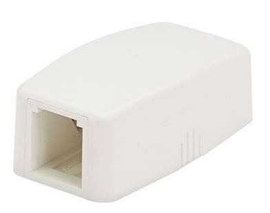 Panduit CBXQ1EI-A Mini-Com Low Profile 1 Port Quick Release Cover Surface Mount Box, Electric Ivory