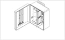 EDC-06P-NH Wall Mount Fiber Box: Corning, accepts Panels, Modules, Splice Trays - Indoor/Outdoor