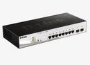 SWI-10-GIG-POE Ethernet Switch: D-Link Web Smart, 10 Port, Gigabit with PoE & BASE-T/SFP Ports