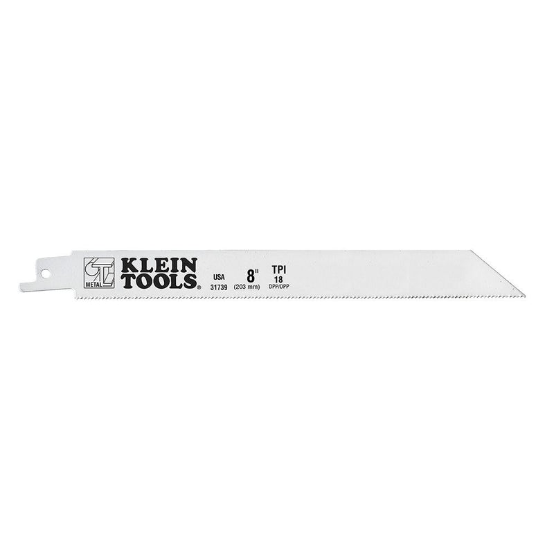 31739 Klein Tools Saw Blade, Reciprocating, 18 TPI, 8 Inch, 5 Pack